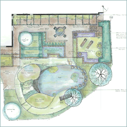 Outline plan of the new design for your garden.